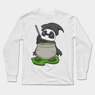 Panda Halloween Witch Magic potion Long Sleeve T-Shirt